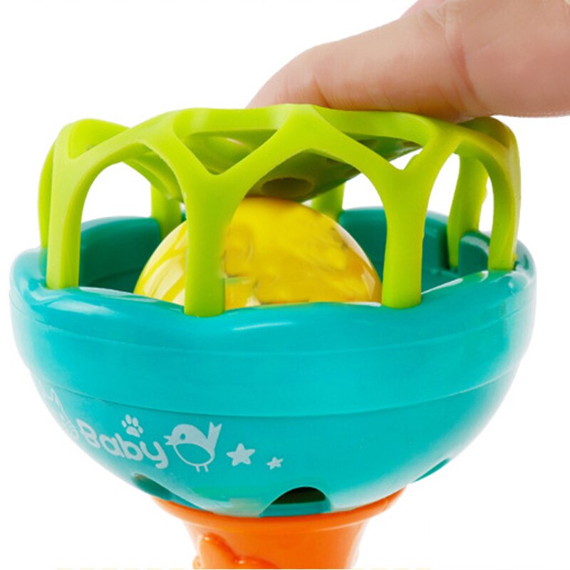 Baby Rattles Toys Intelligence Grasping Gums Plastic Hand Bell Rattle Funny Educational Mobiles Toys Baby Crib Toys 0-12 Months