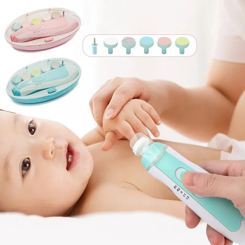 Baby Electric Nail Trimmer Kid Nail Polisher Tool Baby Care Newborn Clippers Toes Fingernail Cutter Trimmer Infant Manicure Set